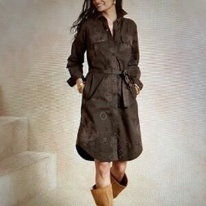 Utility shirt dress Banana Republic XS petite